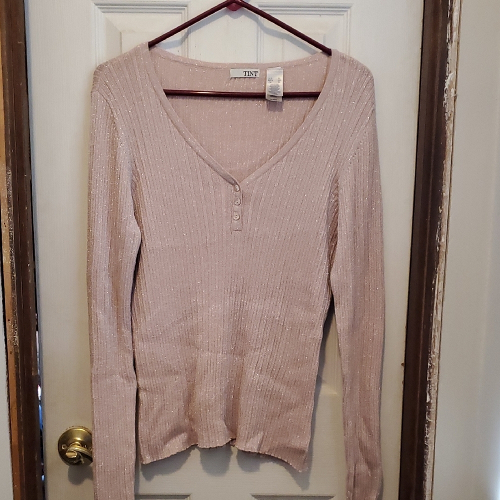 Women's Pink Long Sleeve Top